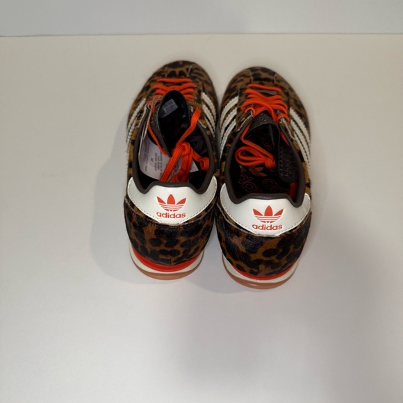 Leopard Print Women’s Sneakers with Orange Accents - Picture 7 of 14